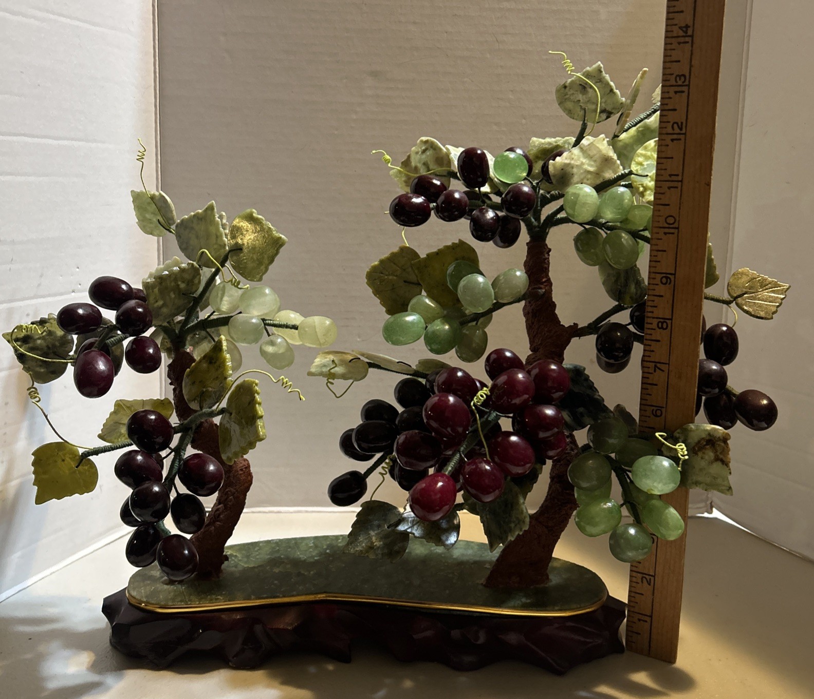 Jade & Alabaster Grape Cluster on Base