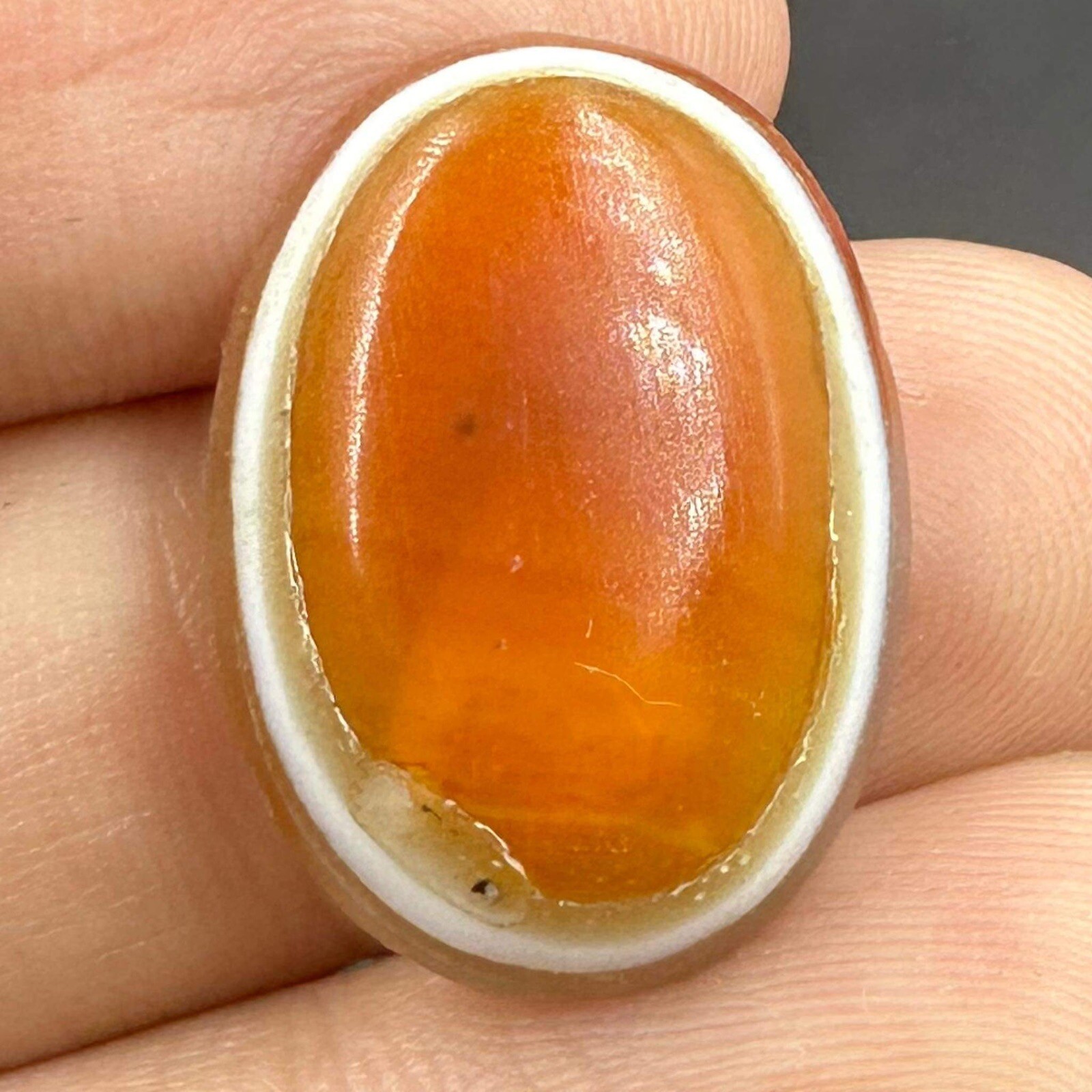 Very Rare Ancient Himalayan Tibetan Agate Cabochon