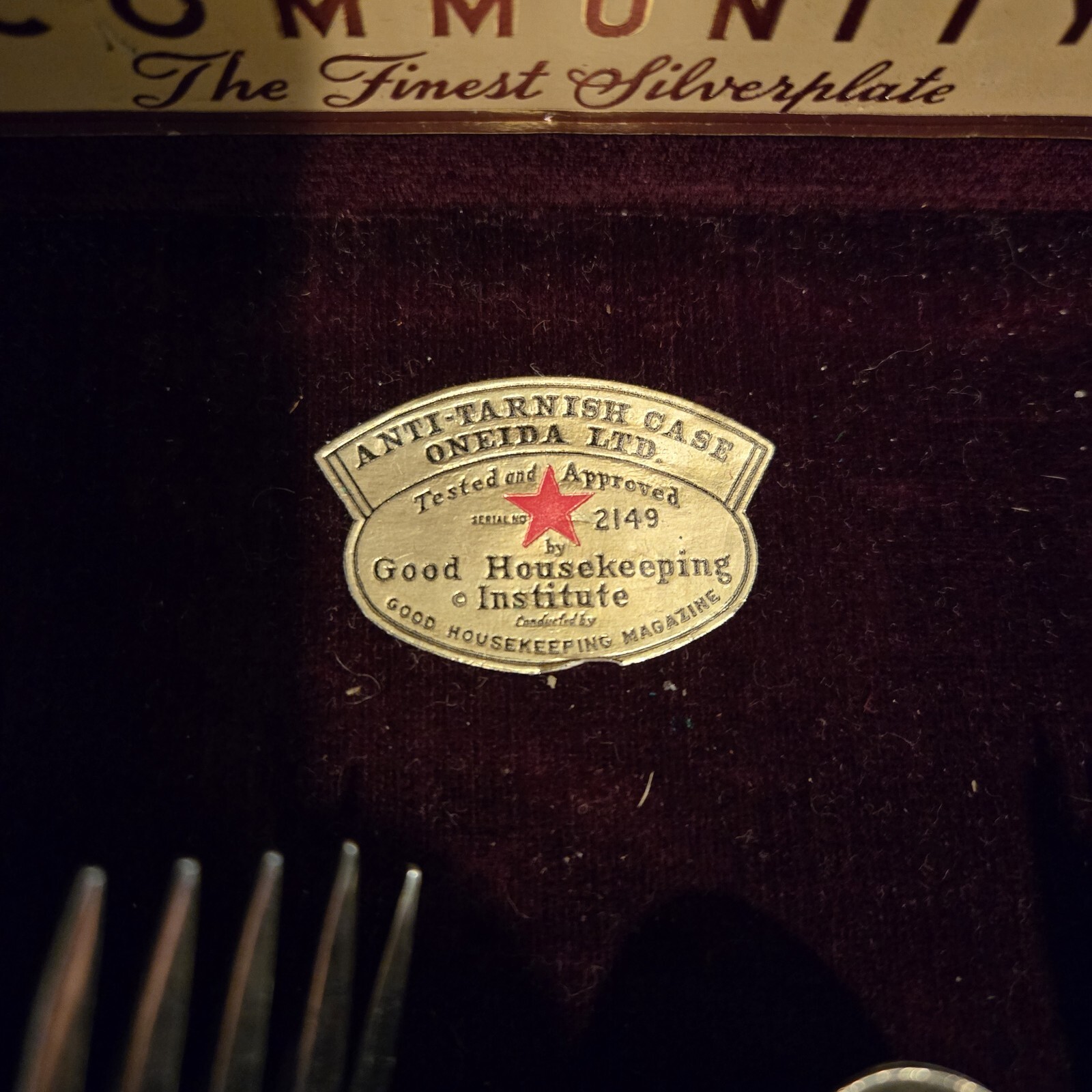 Oneida Community Plate 1939 Forever Flatware Wood Drawered Box 88 Pc Silverware