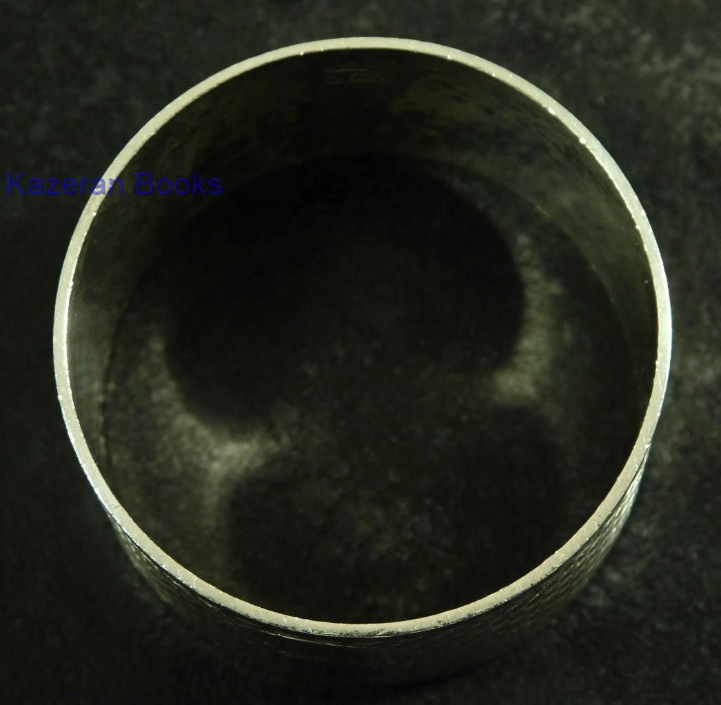 Vintage Solid Sterling Silver Napkin Ring 1971 By J Gloster Ltd ‘Sr John’