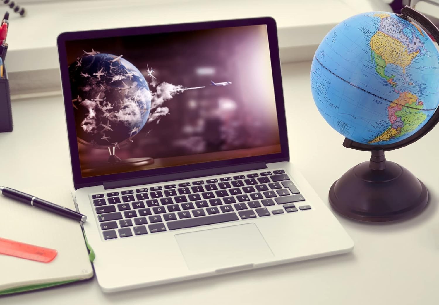 8-Inch Educational World Globe with Political Map – Perfect for Young Explorers