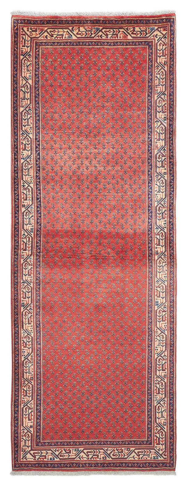 3’4″ x 9’5″ Vintage Hand-knotted Runner Rug Traditional Oriental Wool Carpet