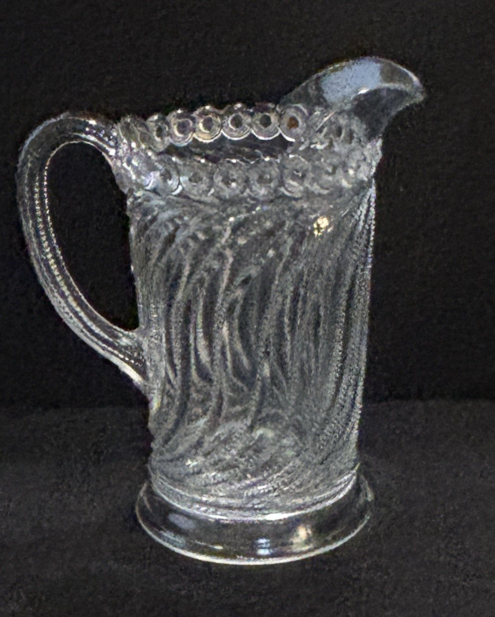 EAPG “Beaded Swirl & Disc” Water Pitcher #15085 US Glass Co. 1904