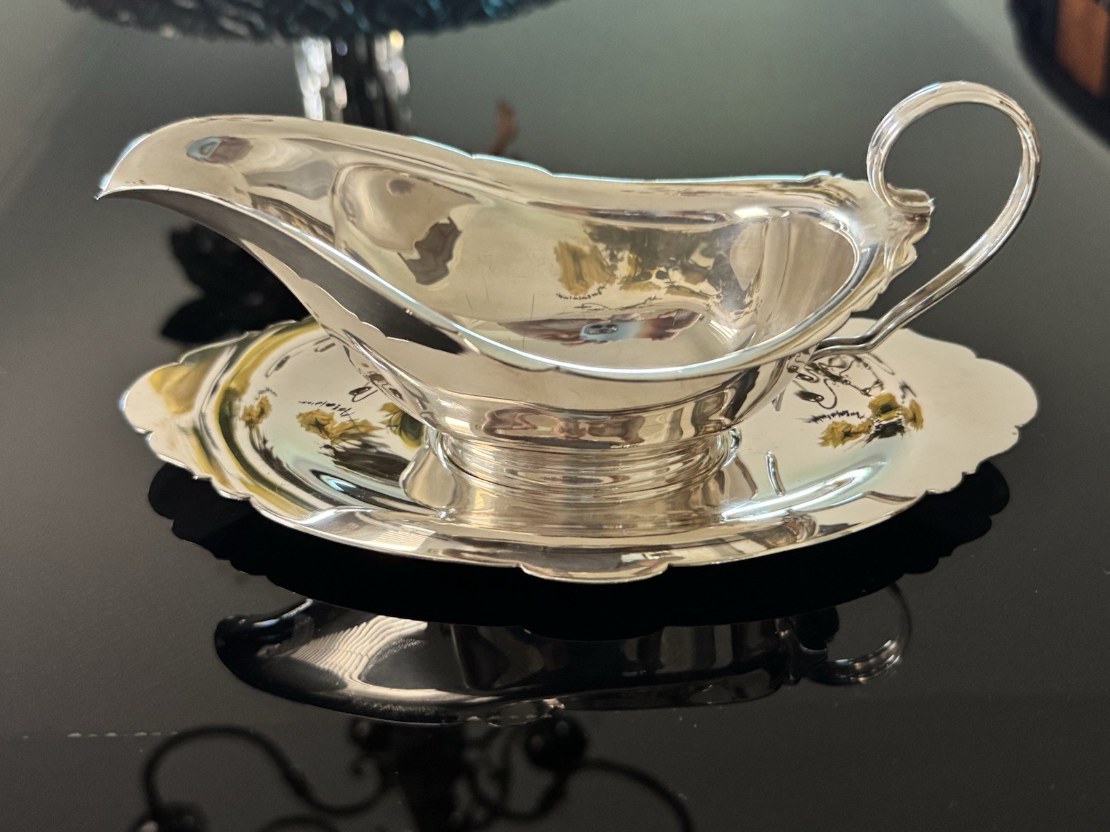 Watson Sterling Co. Sauce Boat w/ Matching Under Tray. Pristine Condition c1919