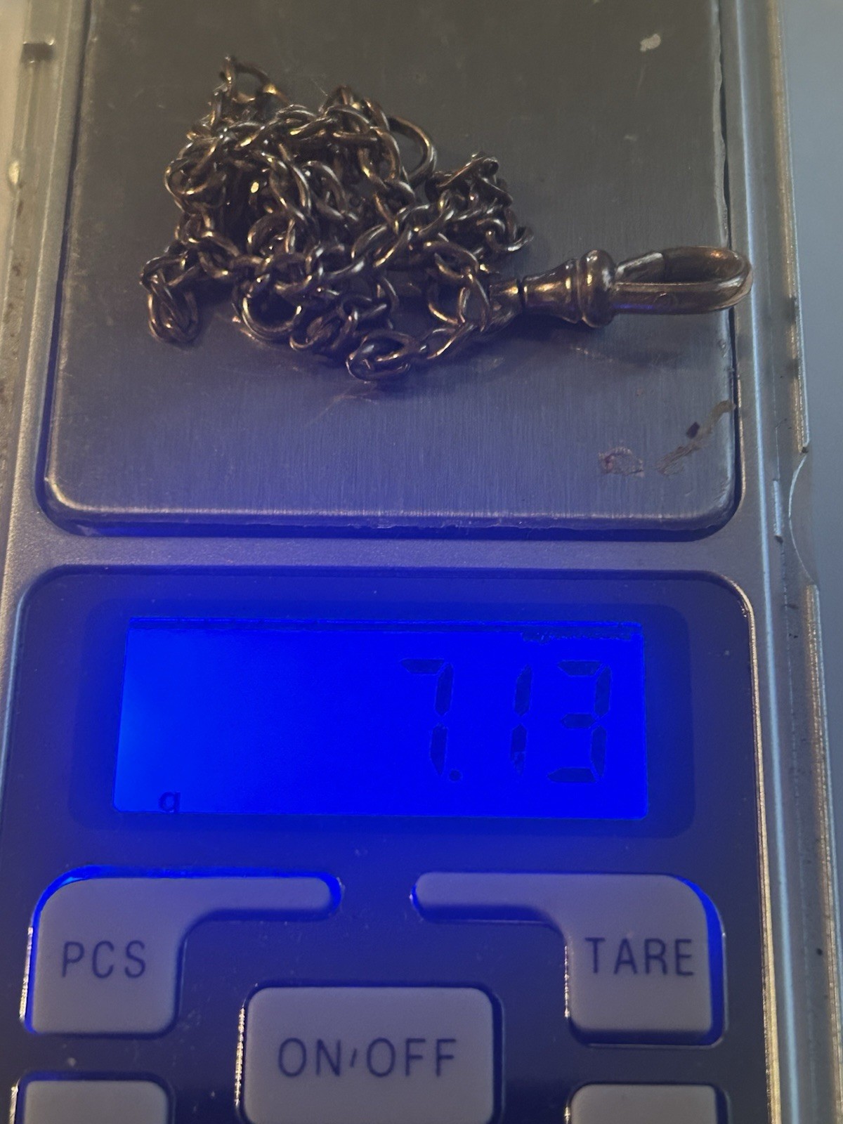 vintage bates & Bacon 1/10 14k Gf Chain Pocket Watch 14”L 5.19 Grams