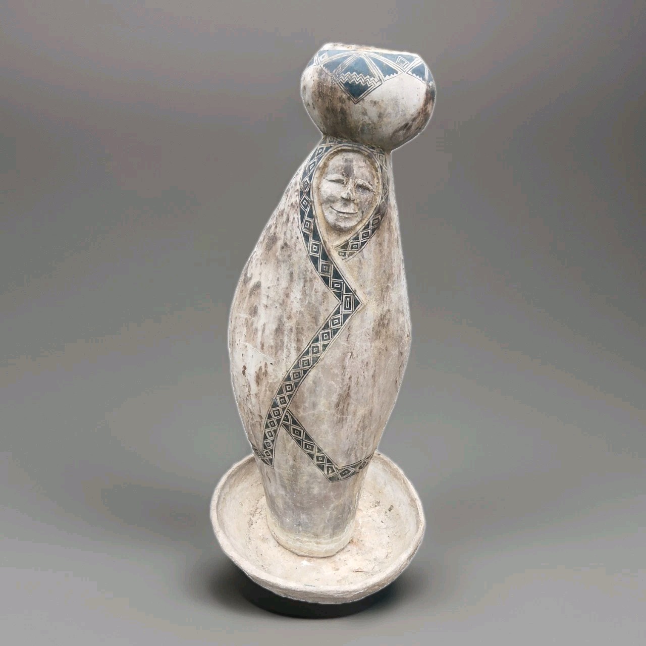 Huge 51″ K Schweitzer Zuni Native American Water Fountain Sculpture we Deliver