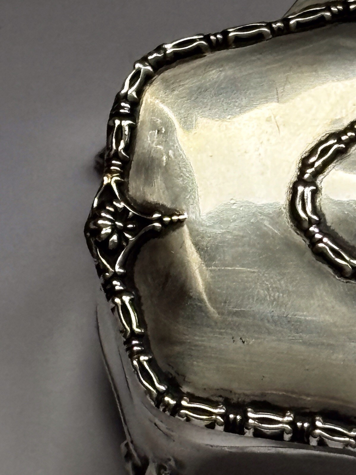 George V Silver Dressing Table Box Ring Trinket MAPPIN & WEBB Sheffield 1911