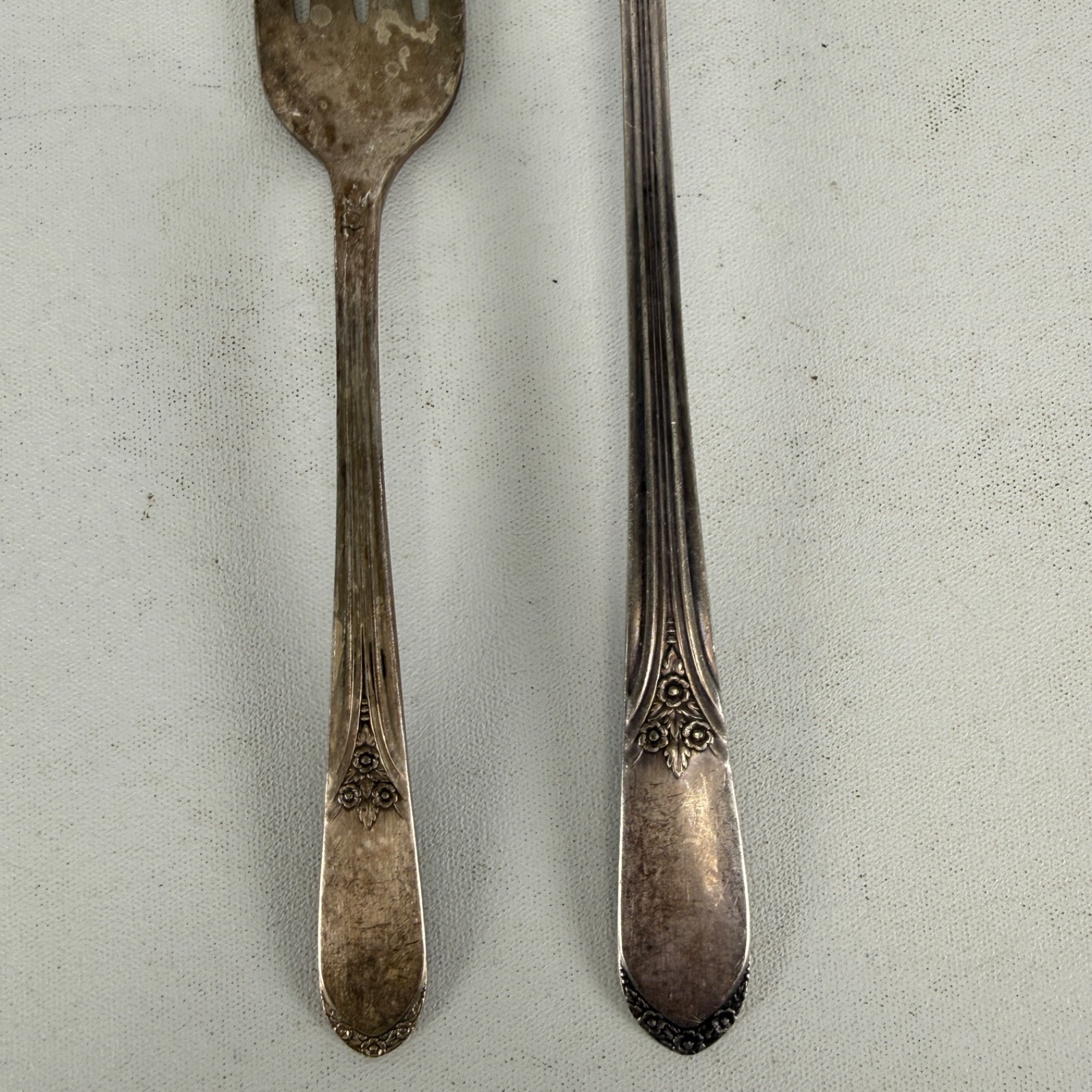 2 International Silverplate FORK PAIR Mary Lou Devonshire Wm Rogers