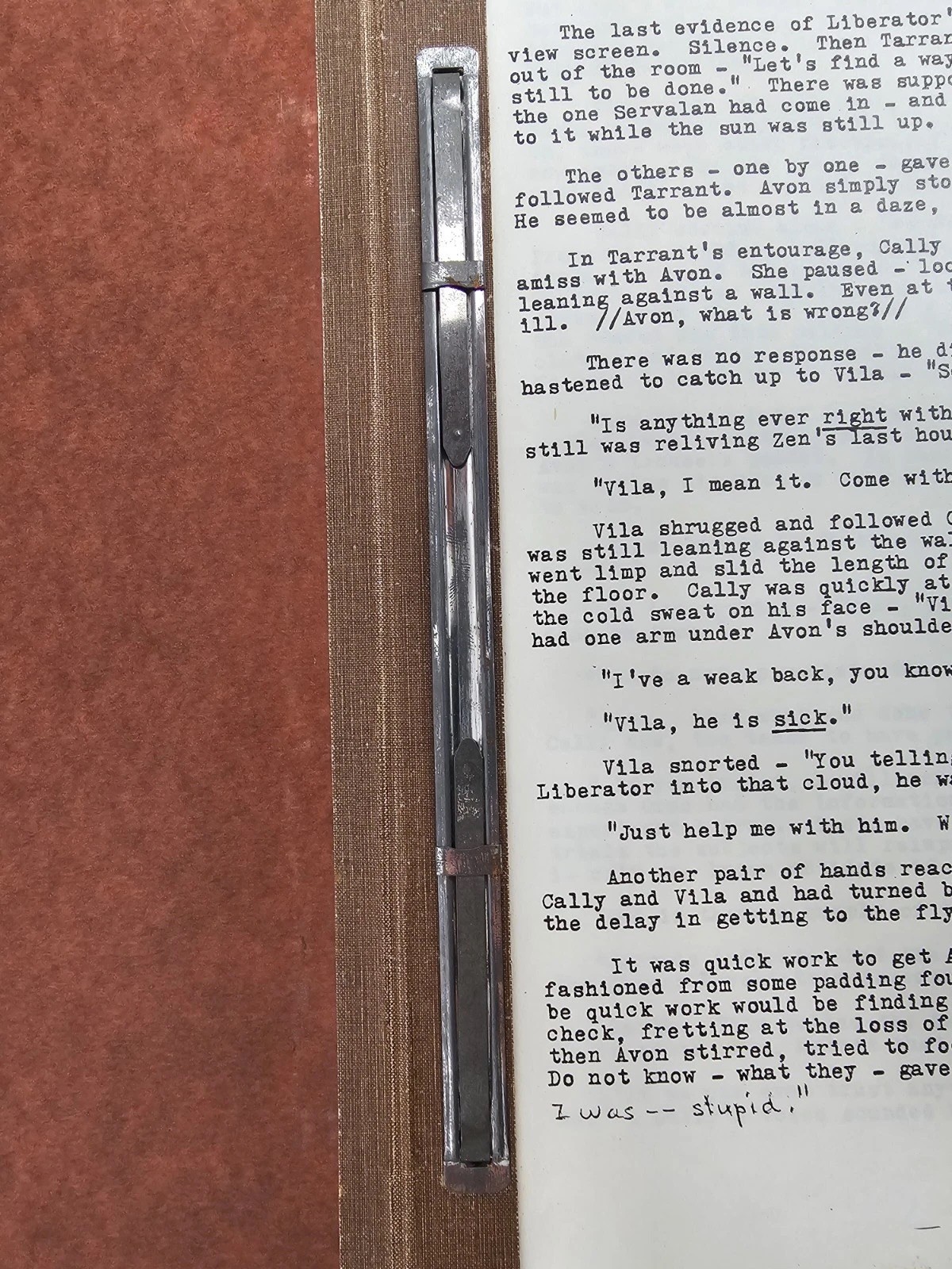 Vintage Typed Manuscript Titled “A Pride of Lions” Science Fiction