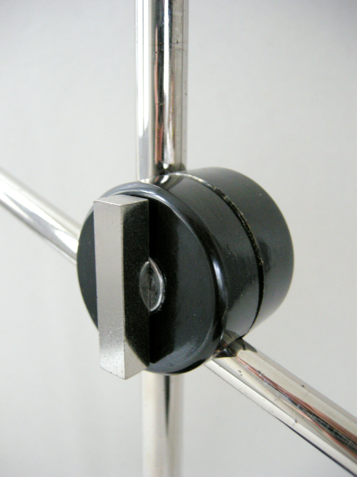 Vintage Table Lamp 1960 Adjustable Chrome Black Metal 60S Retro 60’S