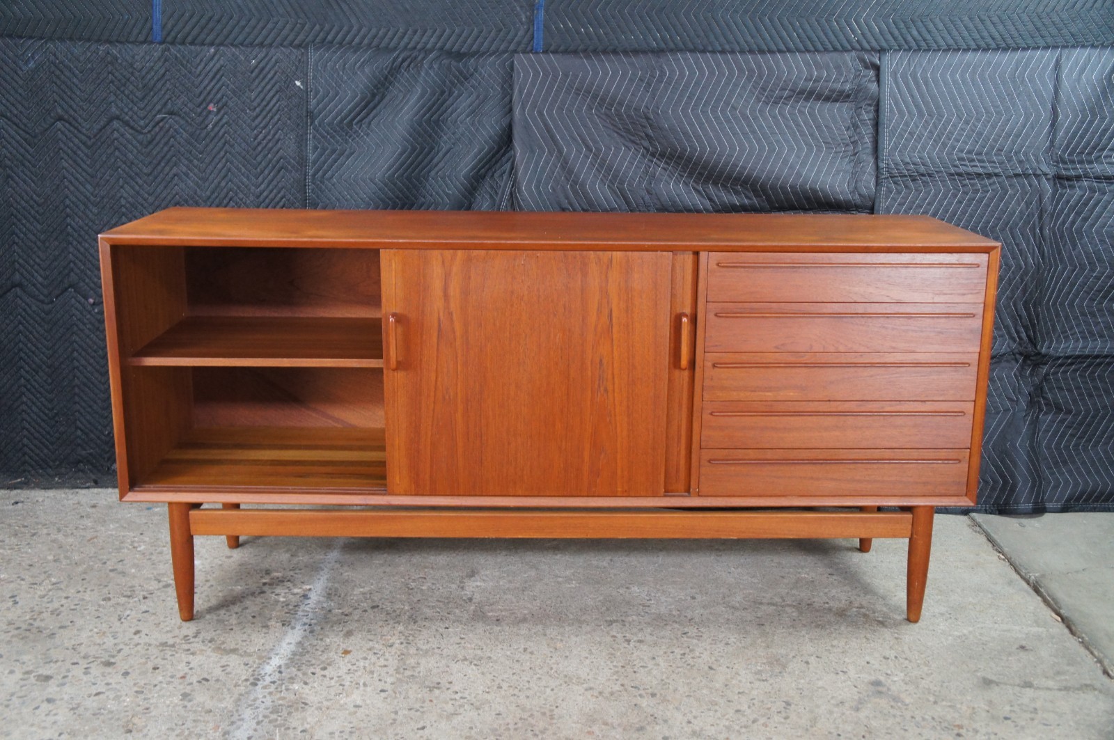 Otmar Danish Scandinavian Modern Teak Credenza Buffet Console Sideboard MCM 71″