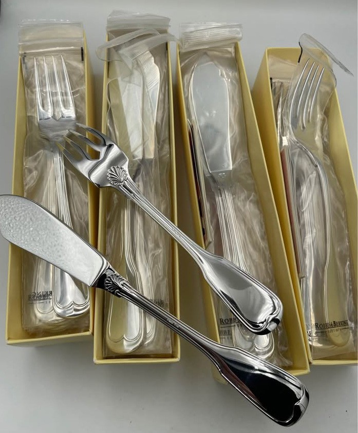 LUXURY Fish Serving Set Robbe & Berking 150 – 26 items