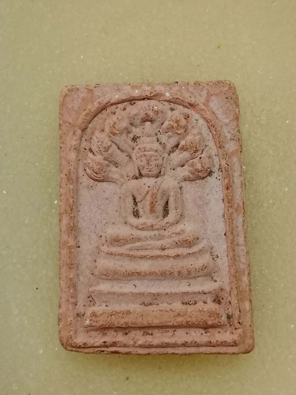 Thai Amulet Phra Nak Prok Wat Saranath Rayong year 1973 by LP Tim Wat Lahan Rai