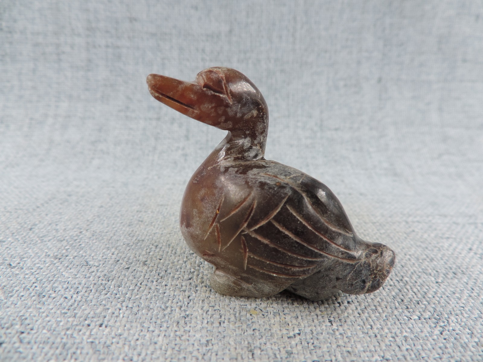 Chinese Antique Nature Hetian Jade Manual Sculpture Swan Statue Pendant