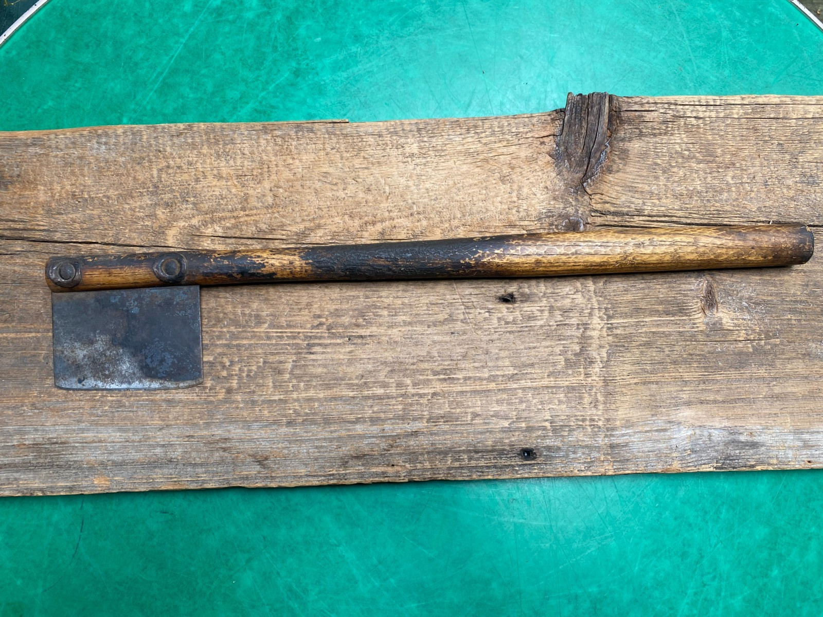 Antique Primitive 22″ Long Wood Handle Tobacco Axe Hatchet 12 Ounces