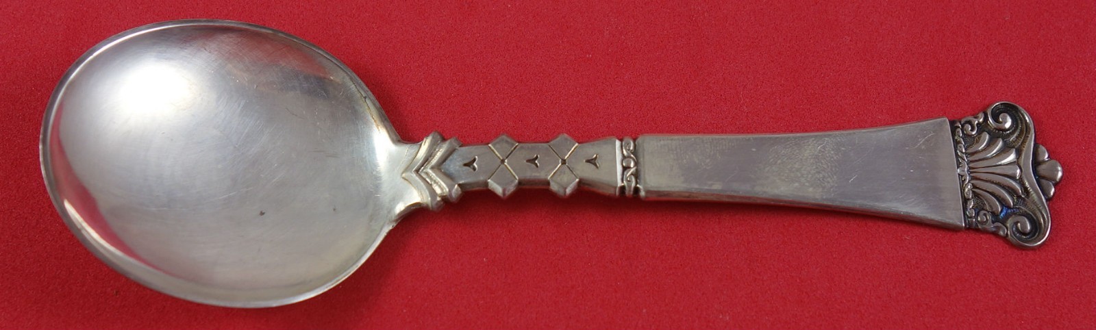 Myrte aka Myrtle By Hestenes Norwegian Sterling Silver Sugar Spoon 5 1/4″