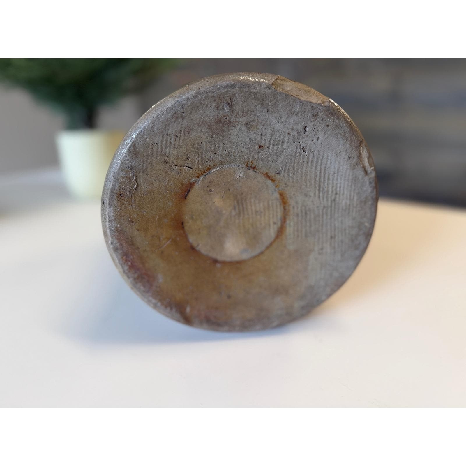 Antique Peter Hermann Baltimore Double Clover Salt Glazed Stoneware Crock 1.5gal