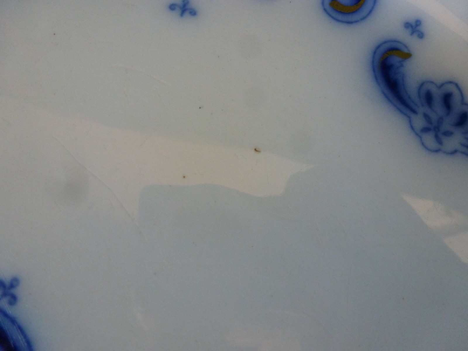 Antique Grindley Flow Blue Keele Pattern Oval Platter 18 3/8″