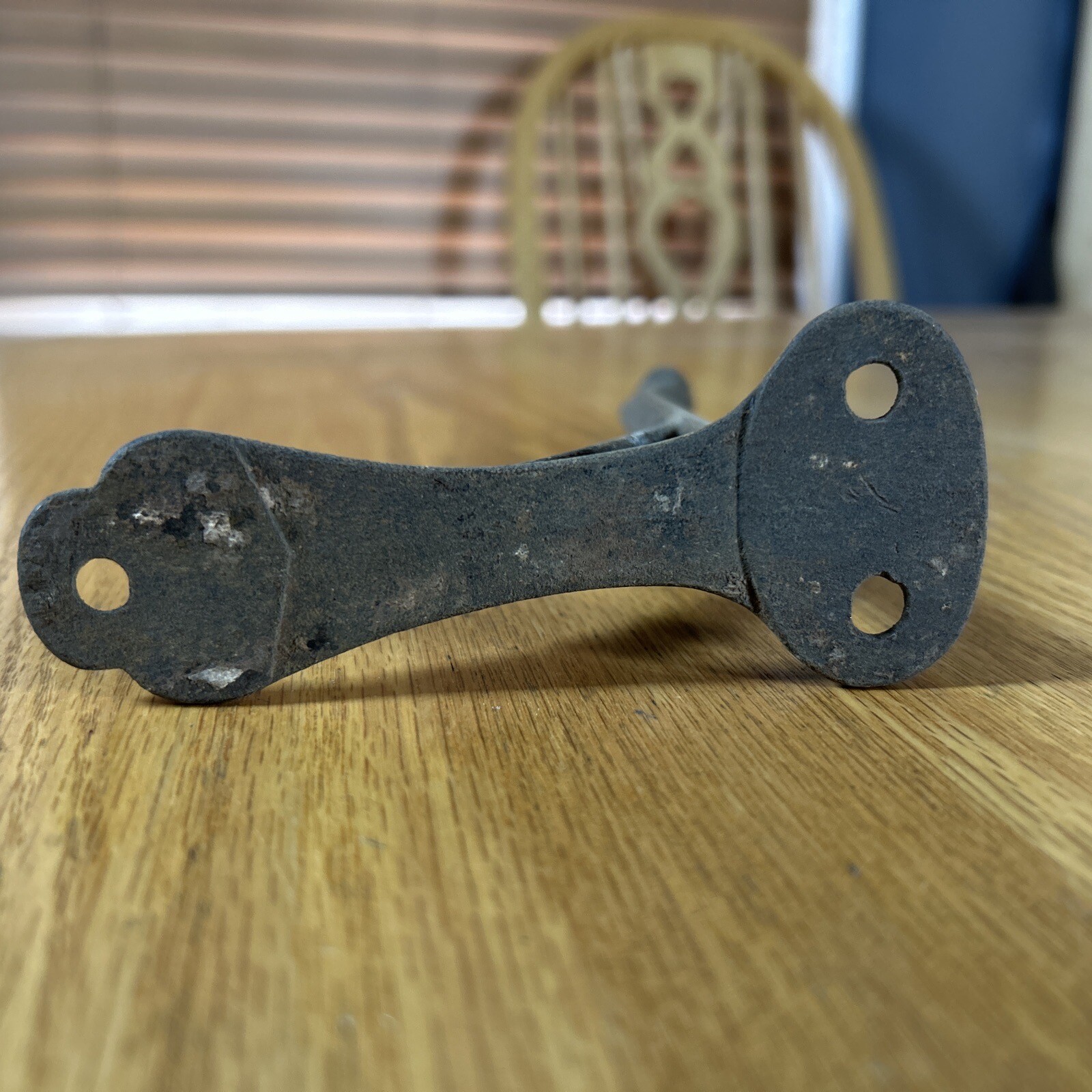Antique Iron Coat Hook Wall Bracket Hat Rack Welded Cast Rustic Farm Cabin Decor