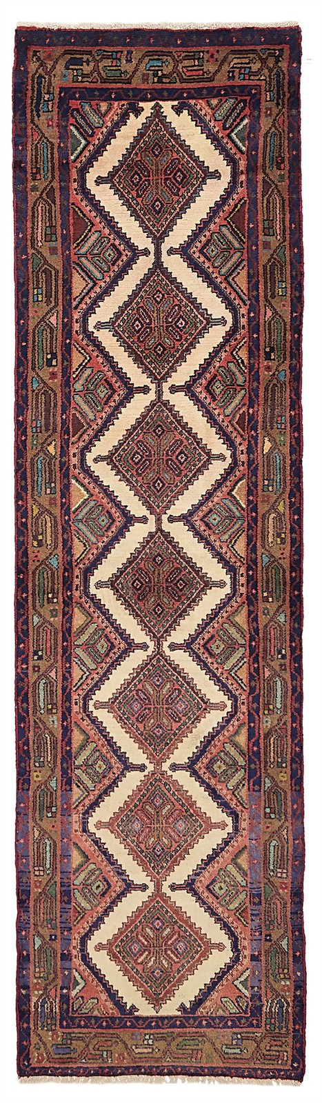 2’6″ x 9’7″ Vintage Hand-knotted Runner Rug Traditional Oriental Wool Carpet