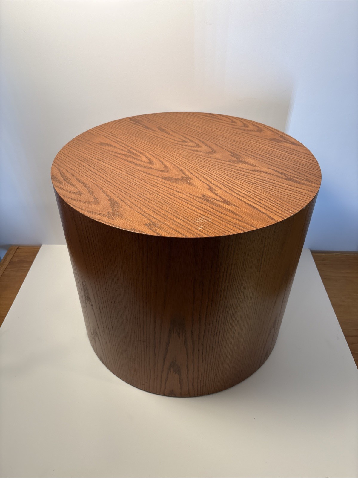 Vintage Intrex Habitat Paul Mayen Oak Side Accent Drum Table – Very RARE!