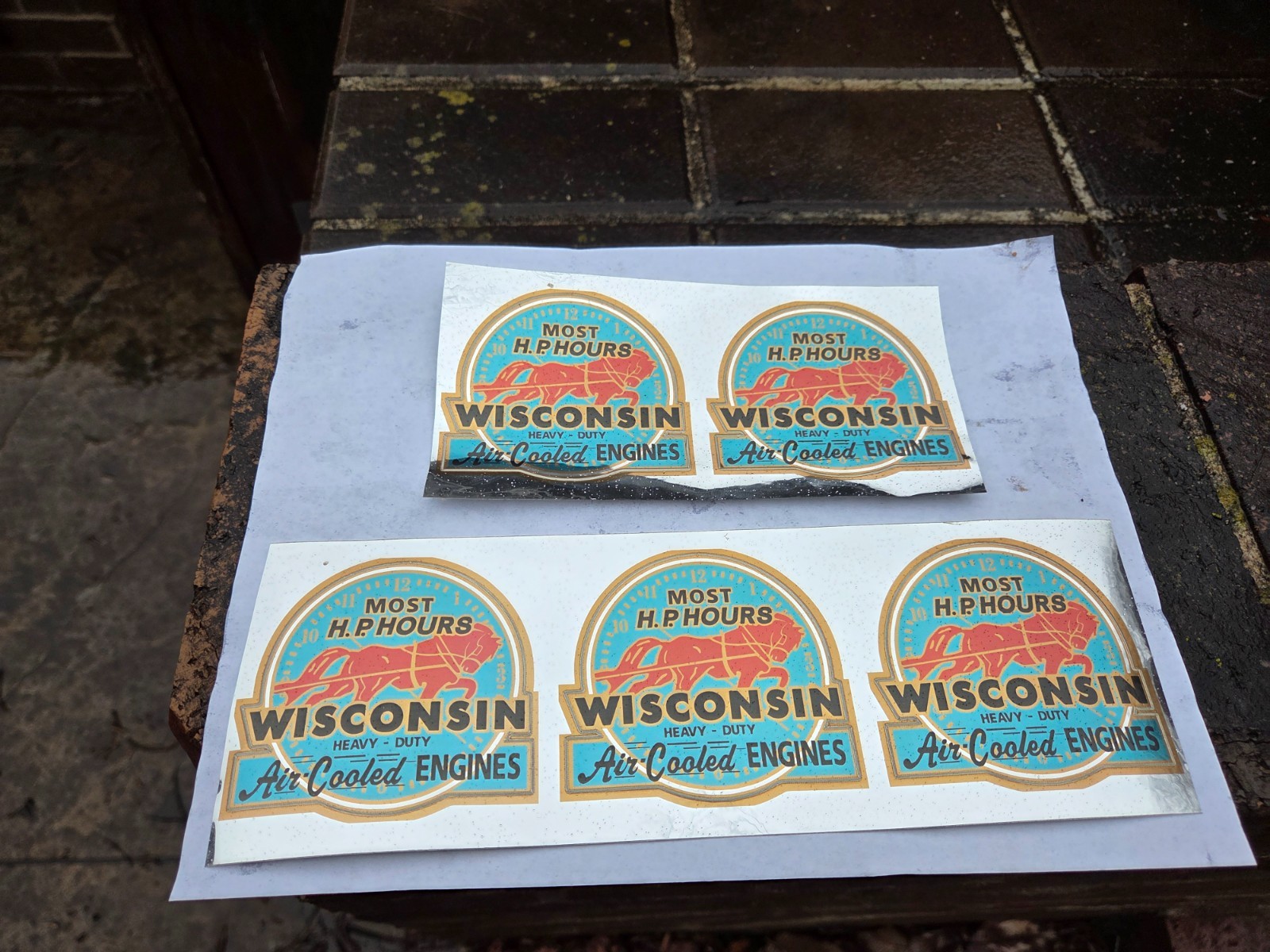 5 Wisconsin Most H.P. Hours Engine Decal (1-26)