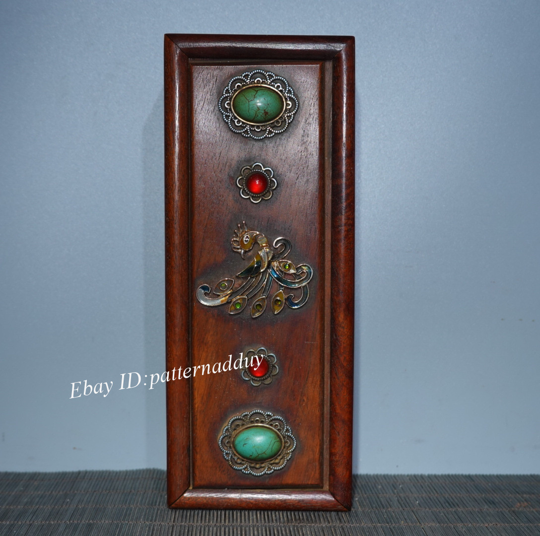 Craft of Inlaid Jewelry Box with Rosewood Colored Shells From The Old Collection