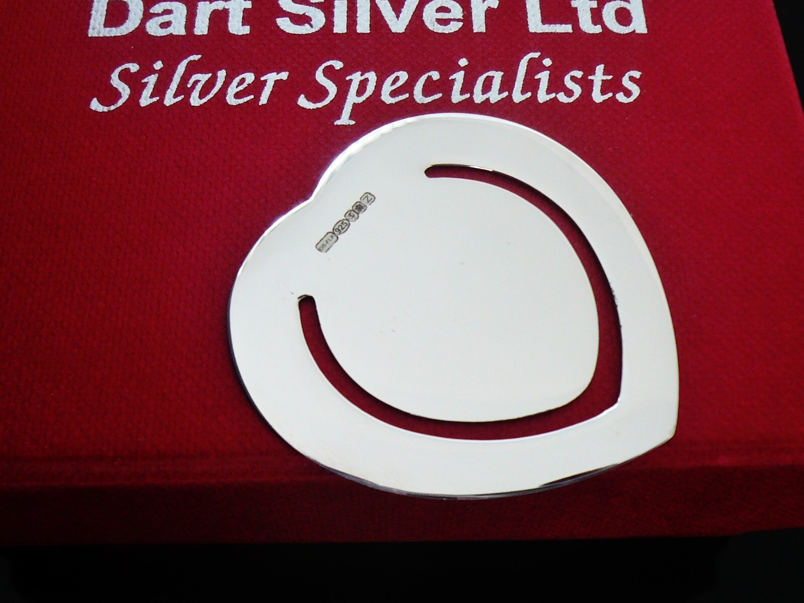Scottish Sterling Silver Loveheart Bookmark in Gift Box, Hallmarked 2024