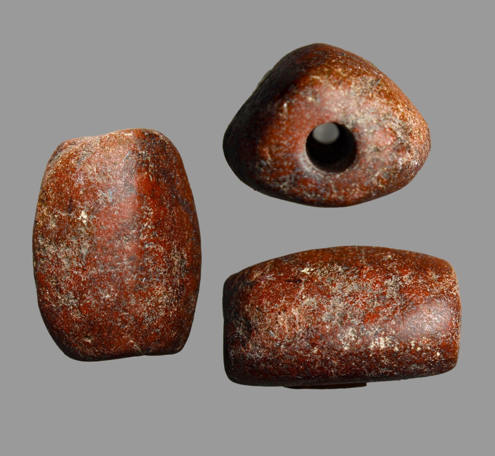Ancient Near Eastern / Levantine Red Jasper “Scaraboid” Amulet-Bead, Circa 100BC