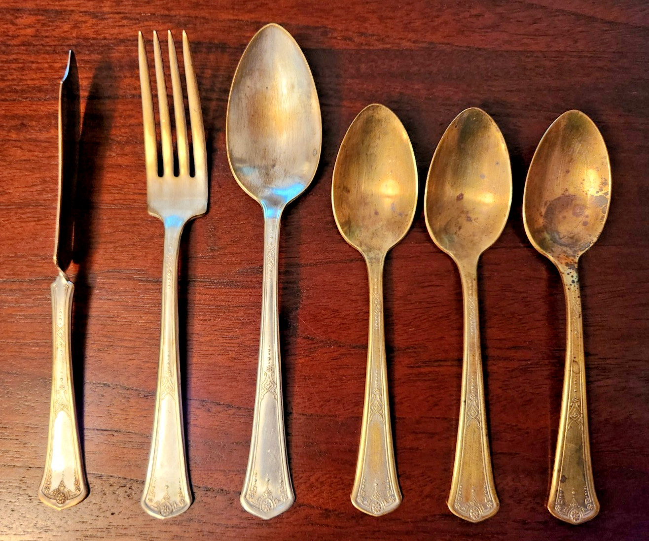 Vintage Flatware Marked Plated With Pure Silver – 6 Pieces