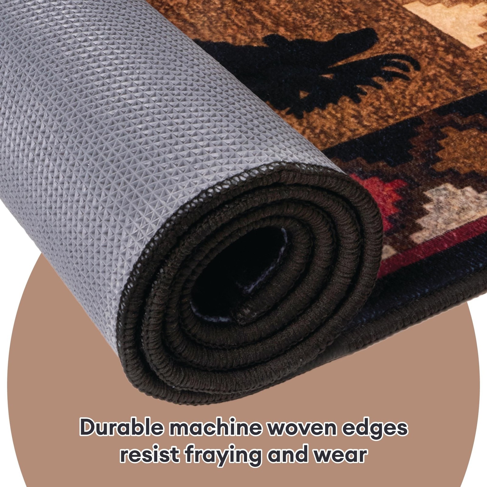 Bear Decor Rustic Throw Area Rugs Moose, 3×5, 4×6, 5×8, 6×9 Ft, Cabin & Livin…
