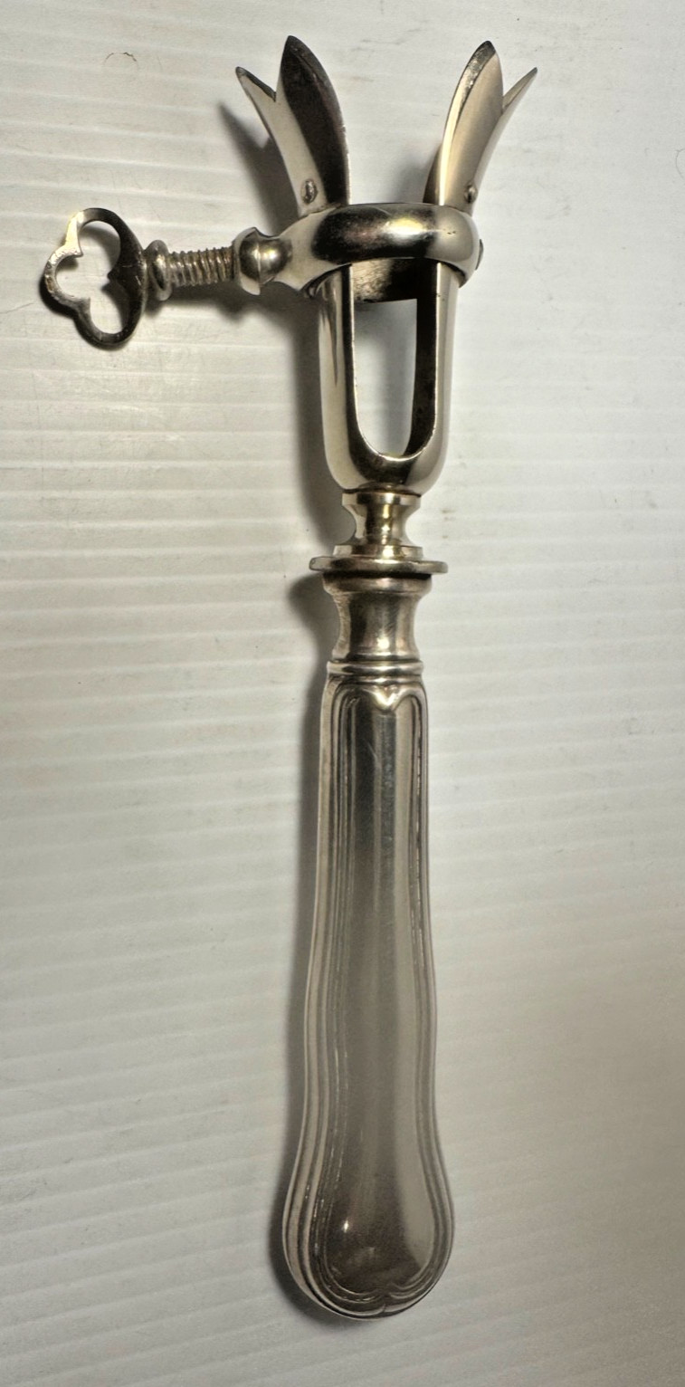 Antique Manche Gigot Silver Plate Leg of Lamb Holder