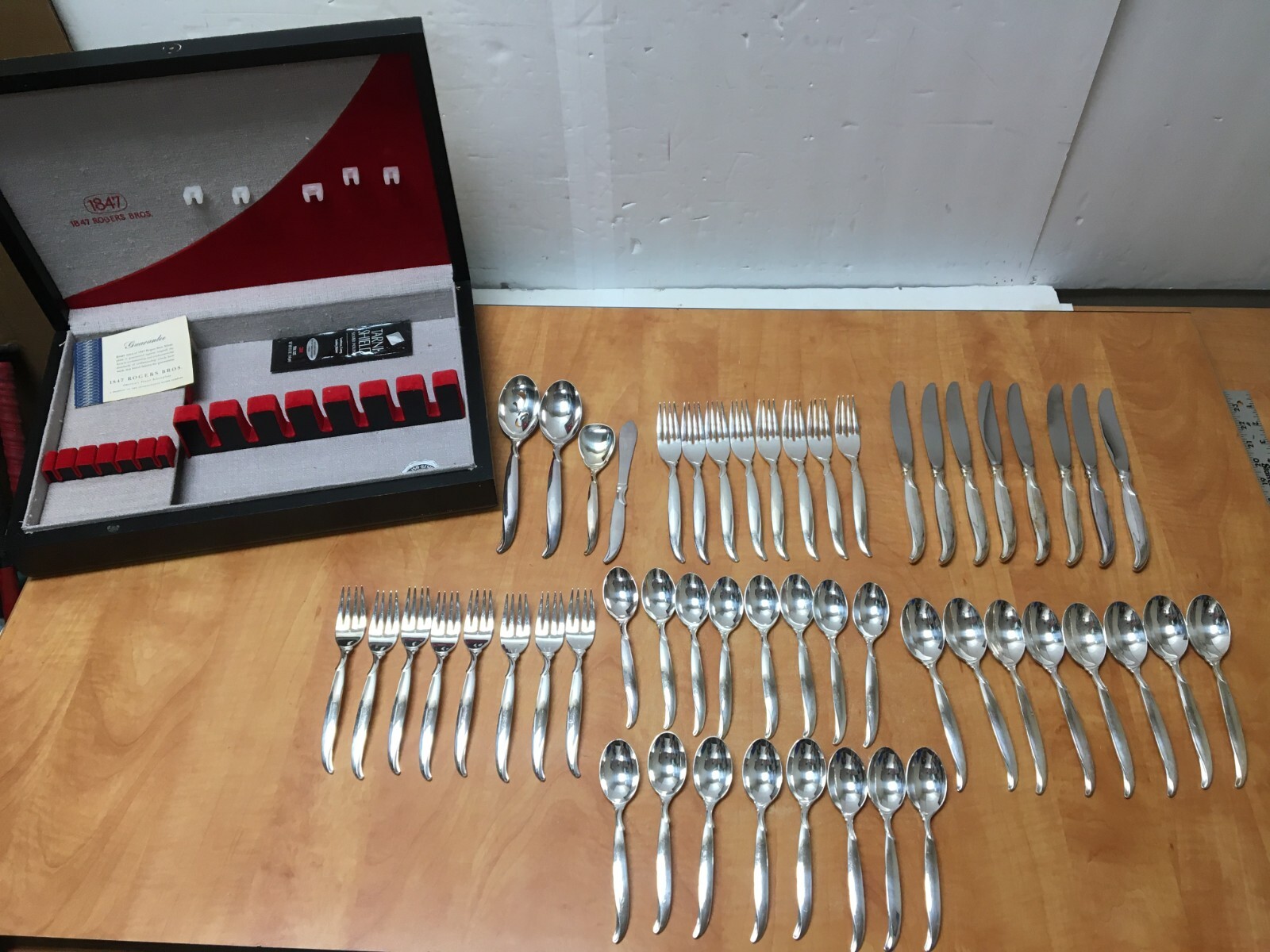 Vintage 52 Pc 1847 Rogers Brothers FLAIR IS Flatware Set – Service for 8 – 1956