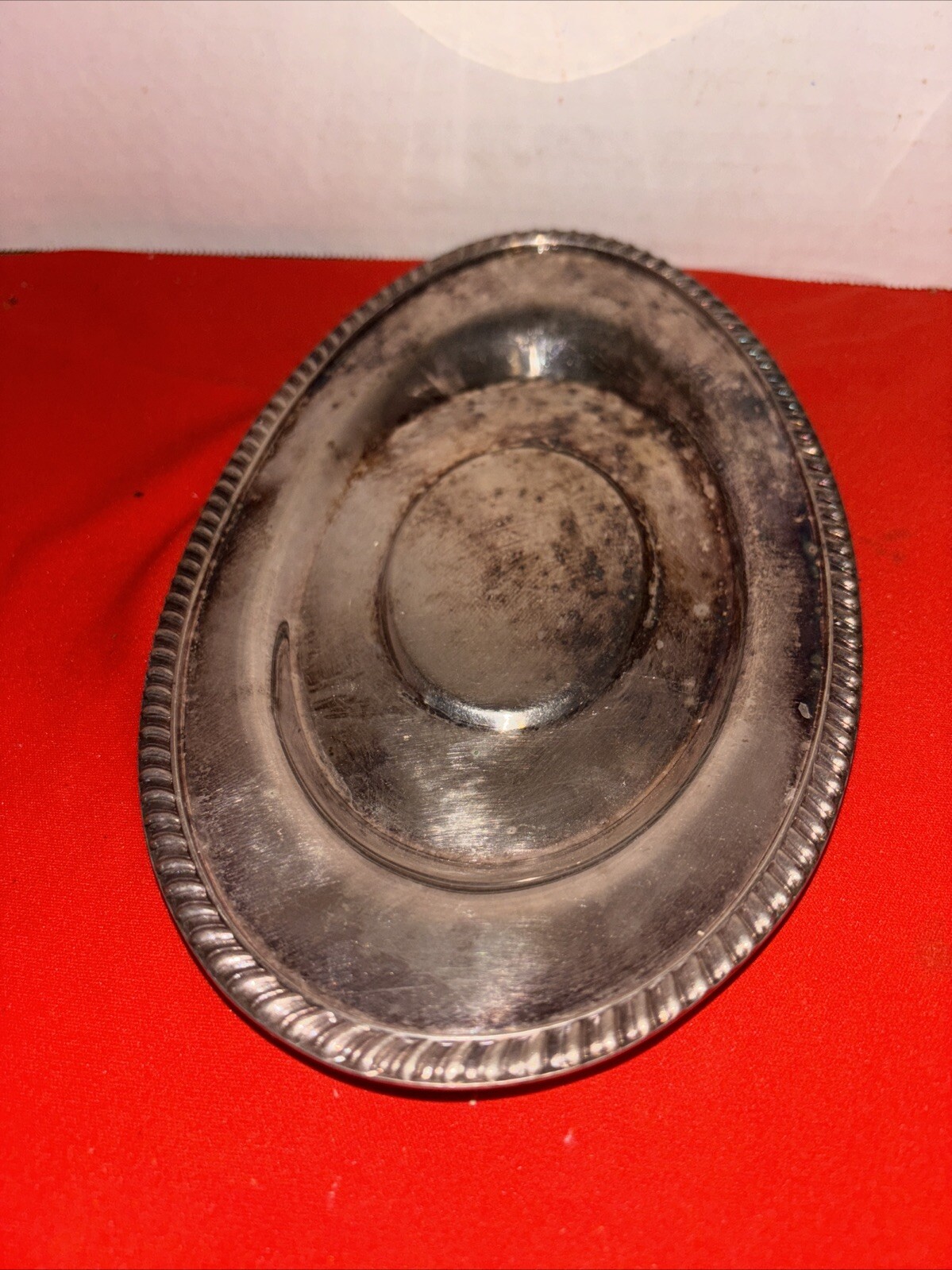 Antique Cresent Silver Mfg. Co Silverplate Gravy Bowl/Boat Dish w/Oval Saucer