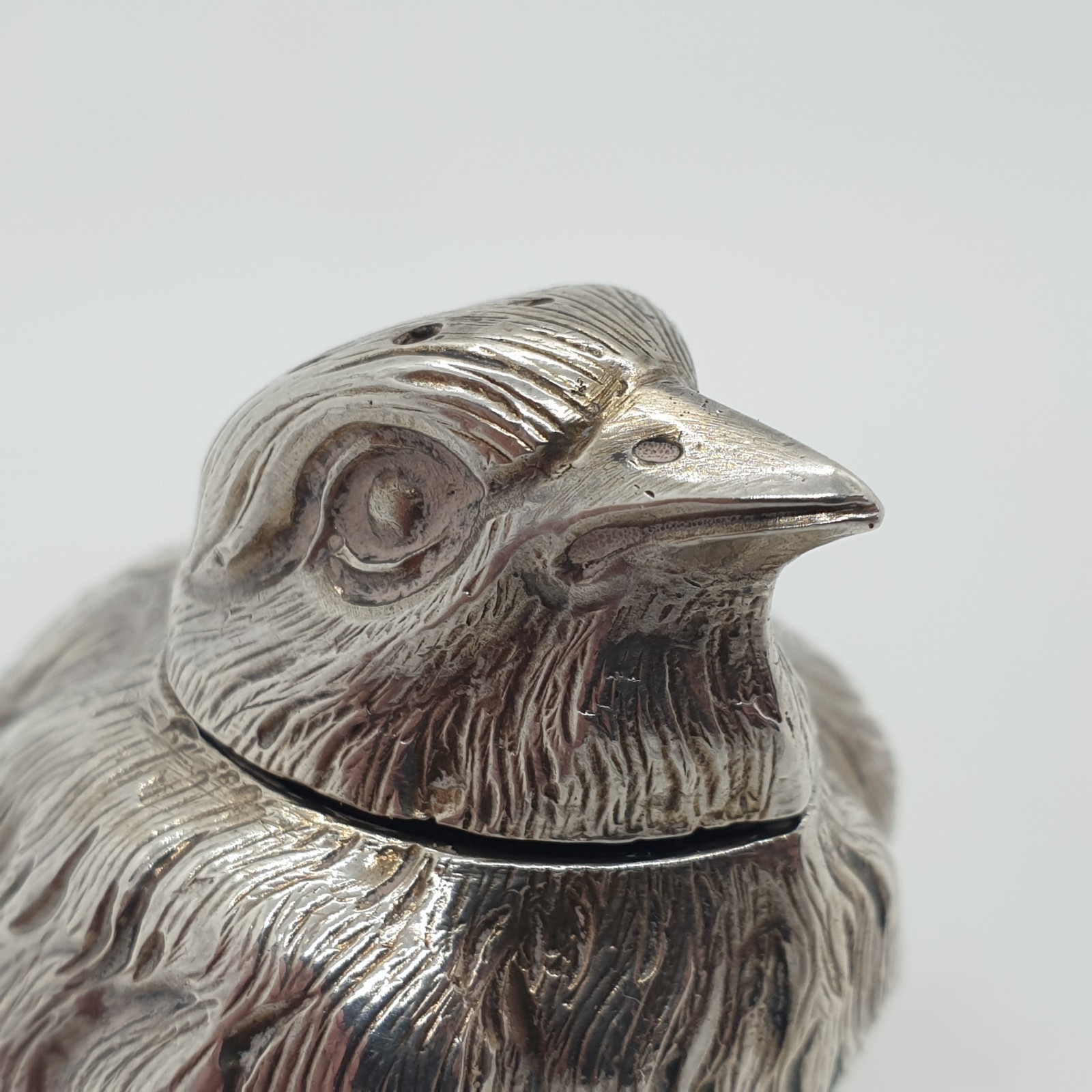 Victorian Sterling Silver Chick Pepper Pounce Pot by Thomas Johnson II 1882