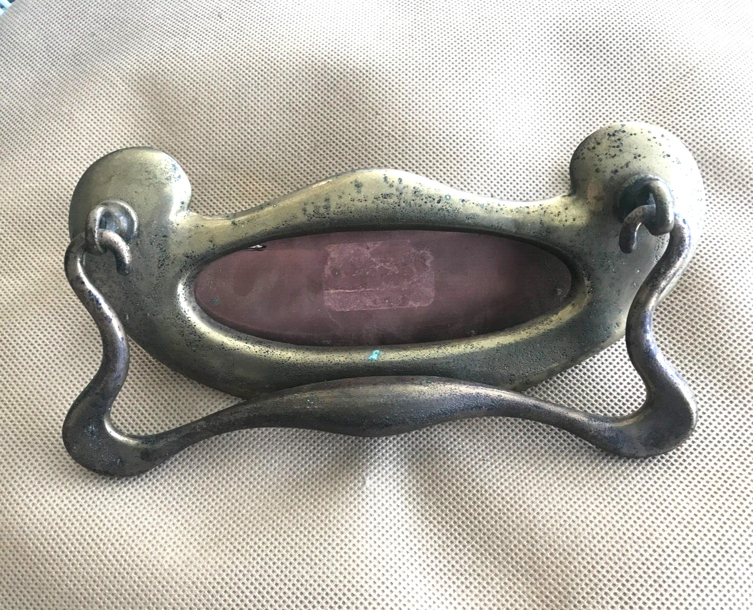 1900’s brass and copper door knocket / letter slot combo