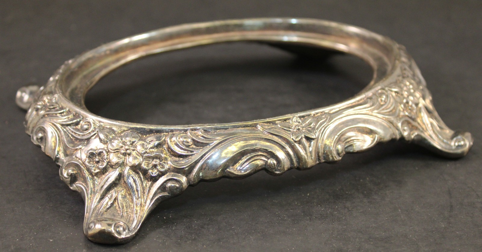 VTG F. B. Rogers Silver Plate Oval Footed Base For Serving Dish 6 7/8 x 4 7/8