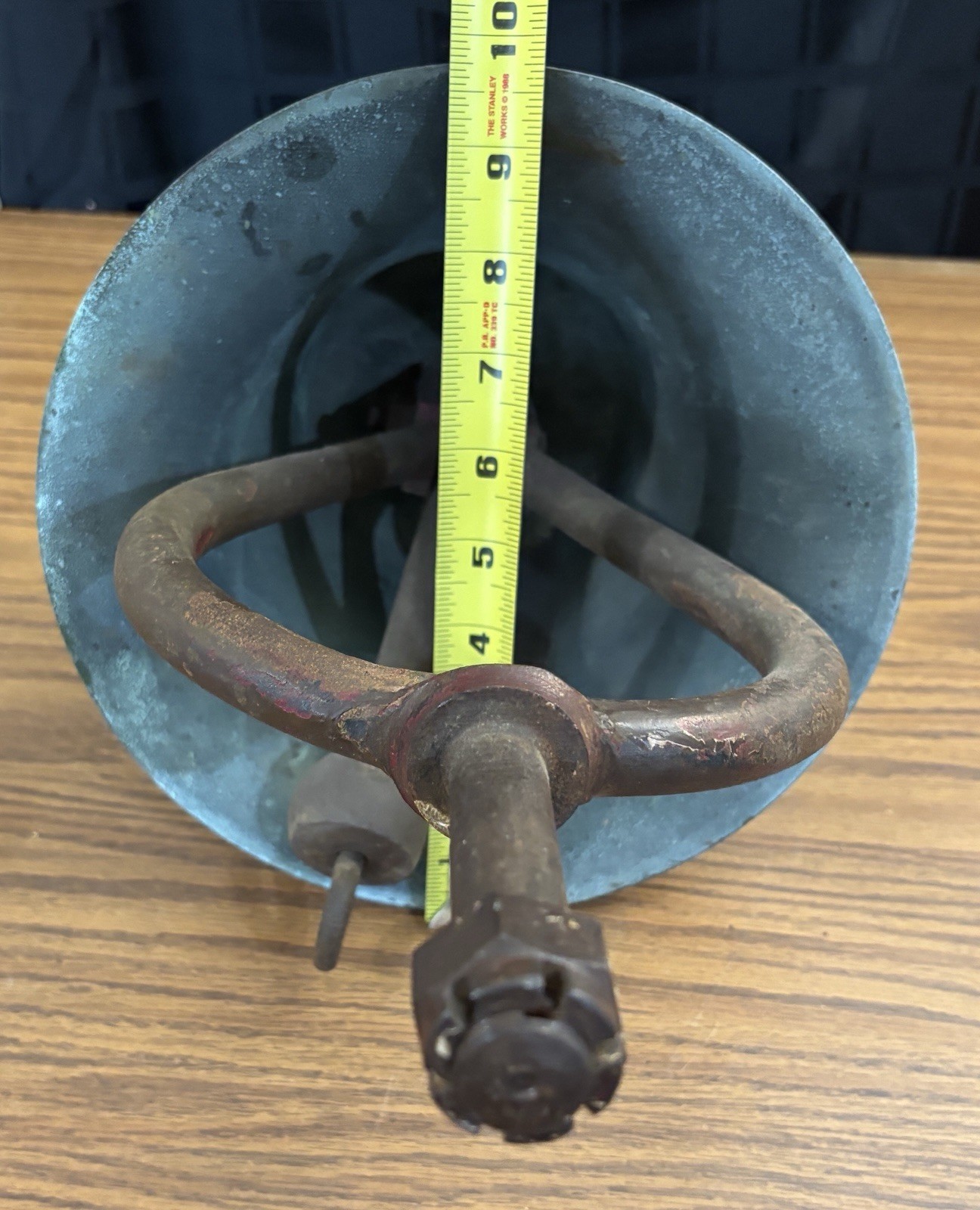 Nautical Brass 8” Bell w/ Mounting Bracket Ship Boat Antique Old Navy 21+ Pounds