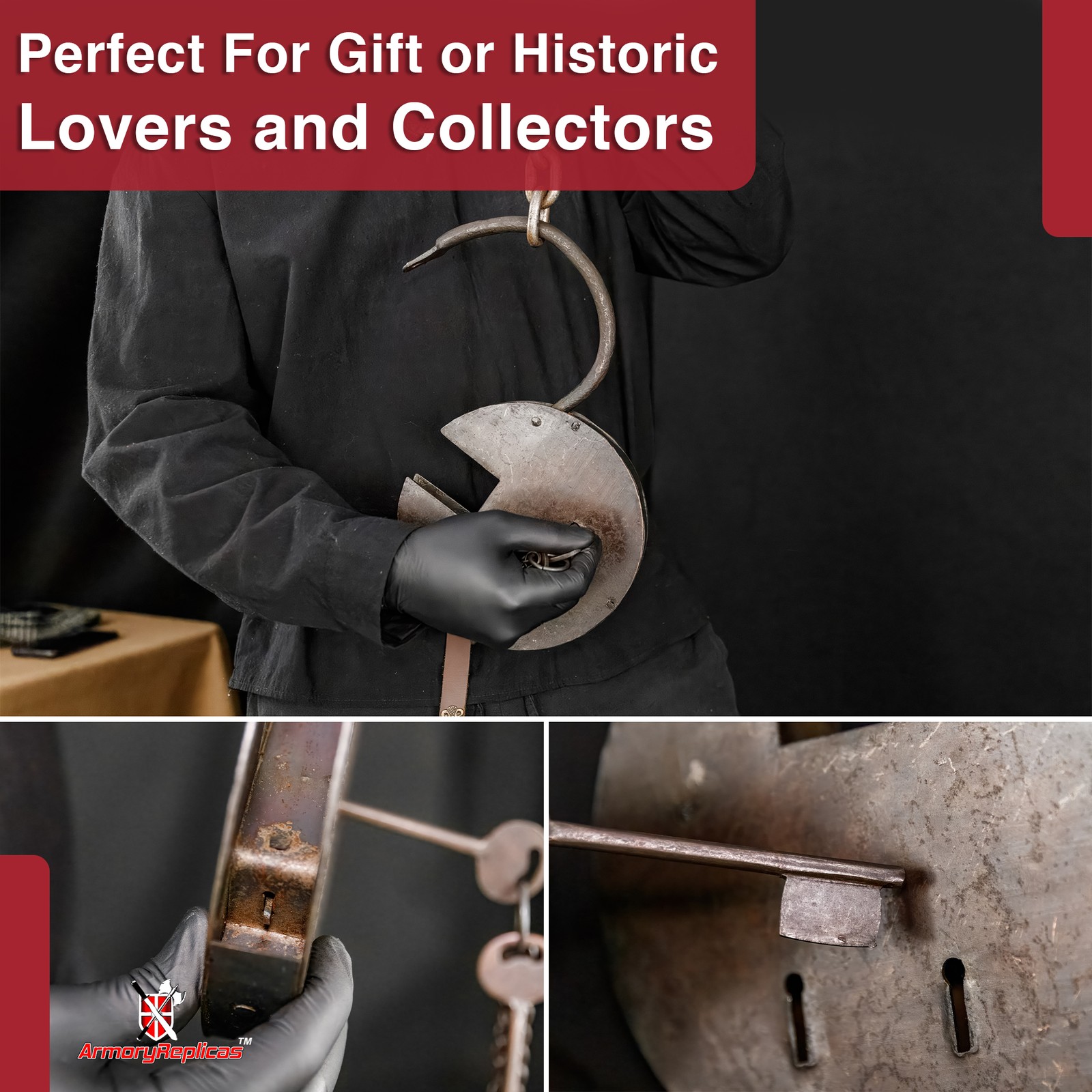 Bambridge Fleet Medieval Prison Cell Padlock Antique Vintage Lock Keychain+2Keys