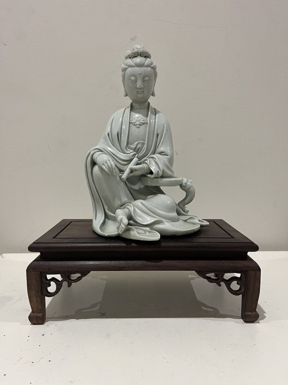 RARE 18th Chinese White Glazed PORCELAIN ‘KWAN-YIN’ BUDDHA