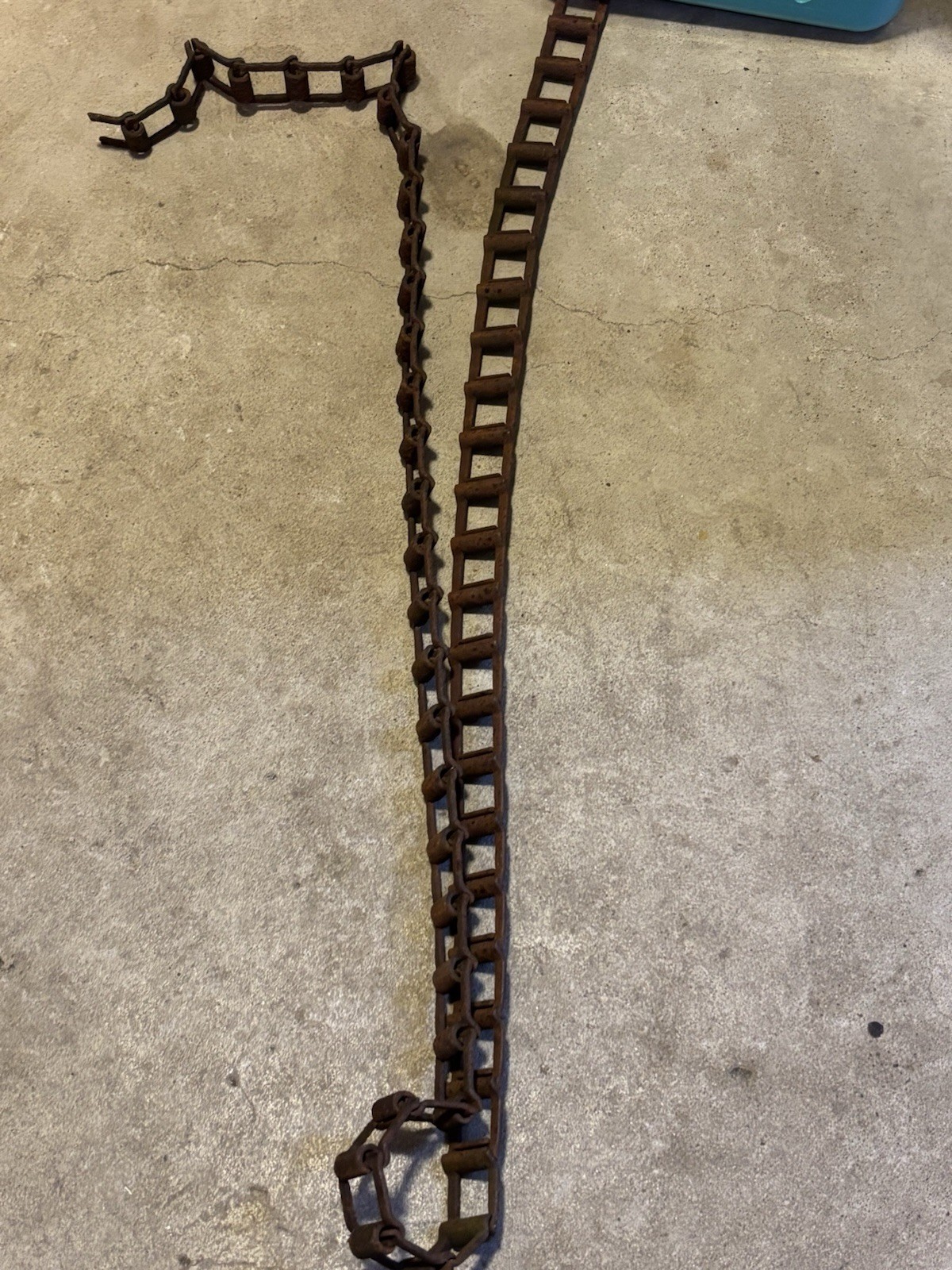 Rusty Chain Square Link Farm Machinery Industrial Steampunk Flat Vintage 8 +’