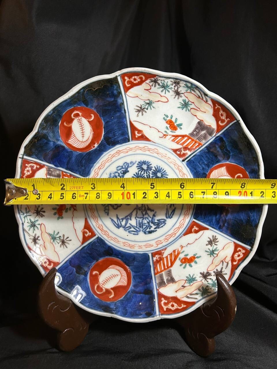 Antique Japanese Imari Meiji Period Plate Hand painted 19th Century 8.75” 22.5cm