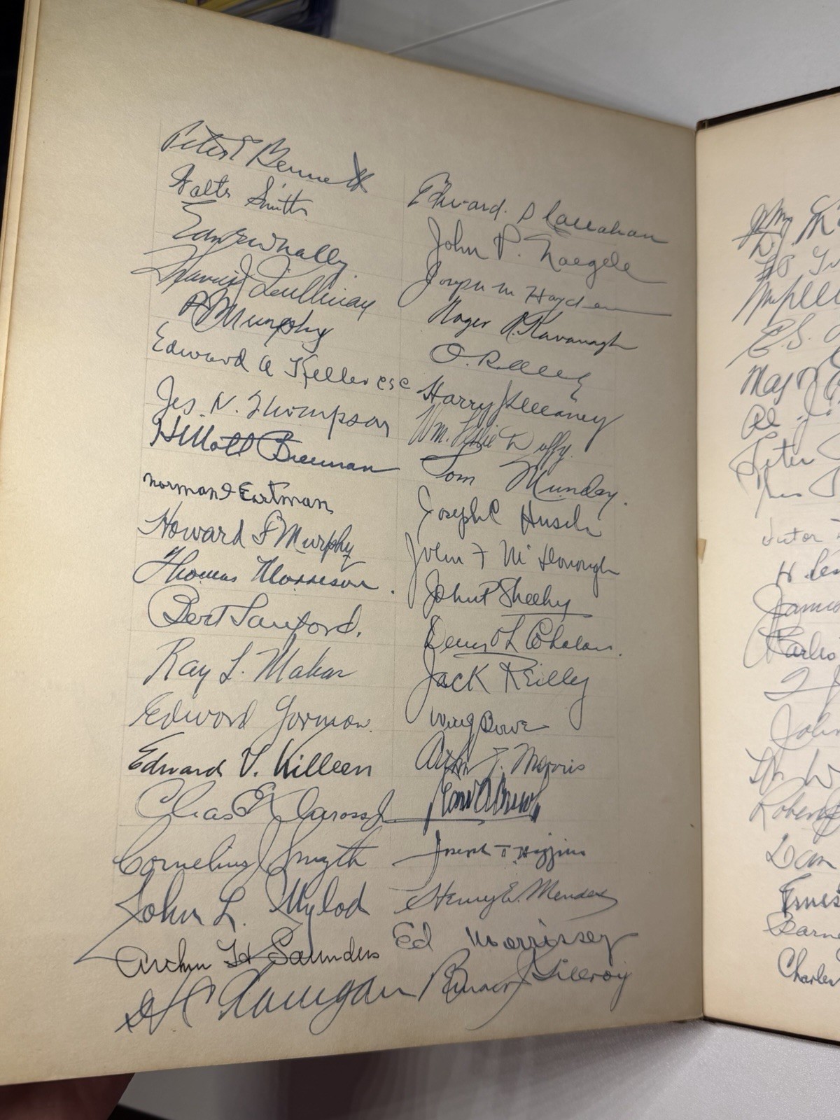 Alfred E. Smith 1942 Presentation Book Francis Spellman Over 100 Signatures