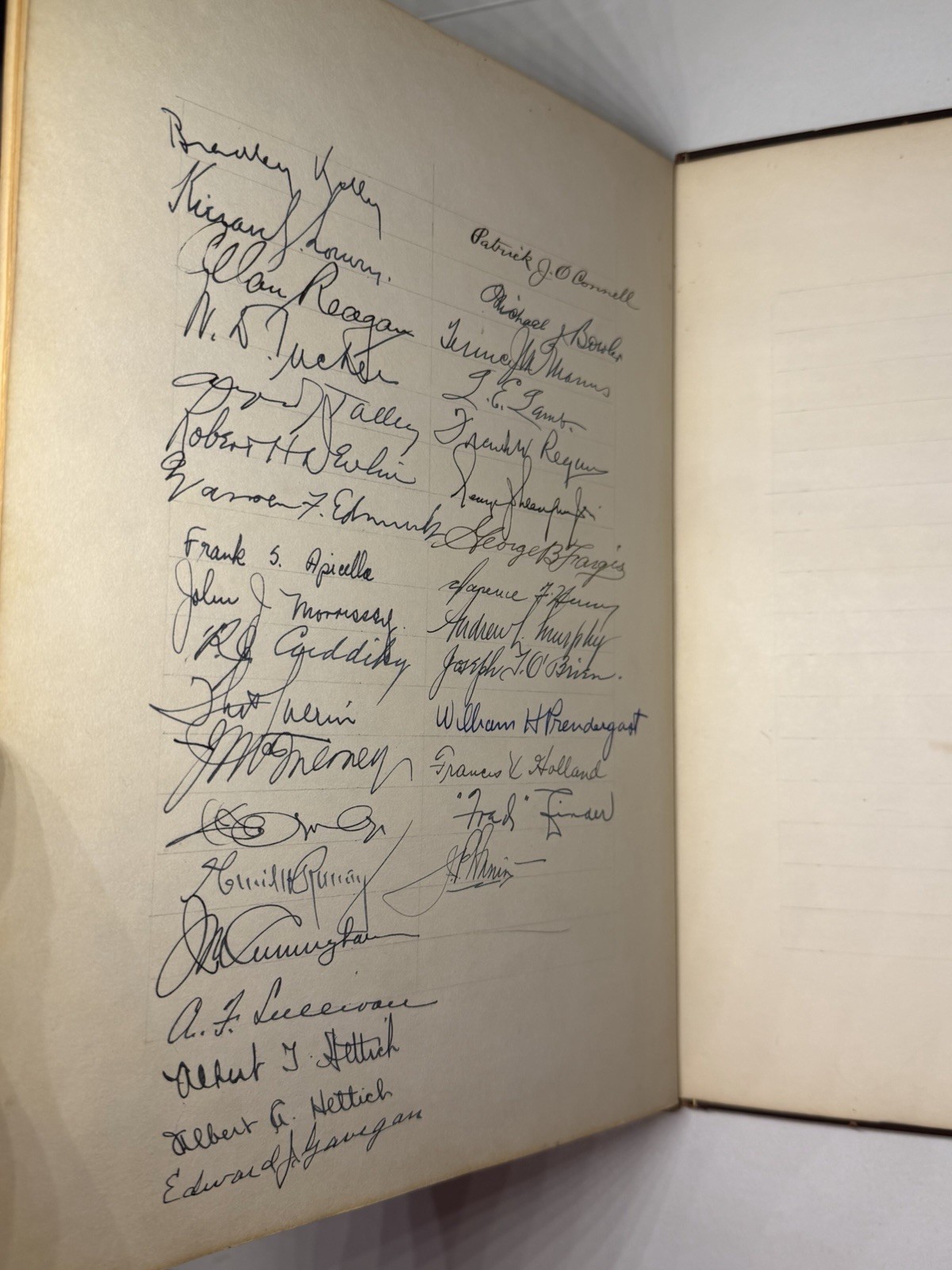 Alfred E. Smith 1942 Presentation Book Francis Spellman Over 100 Signatures