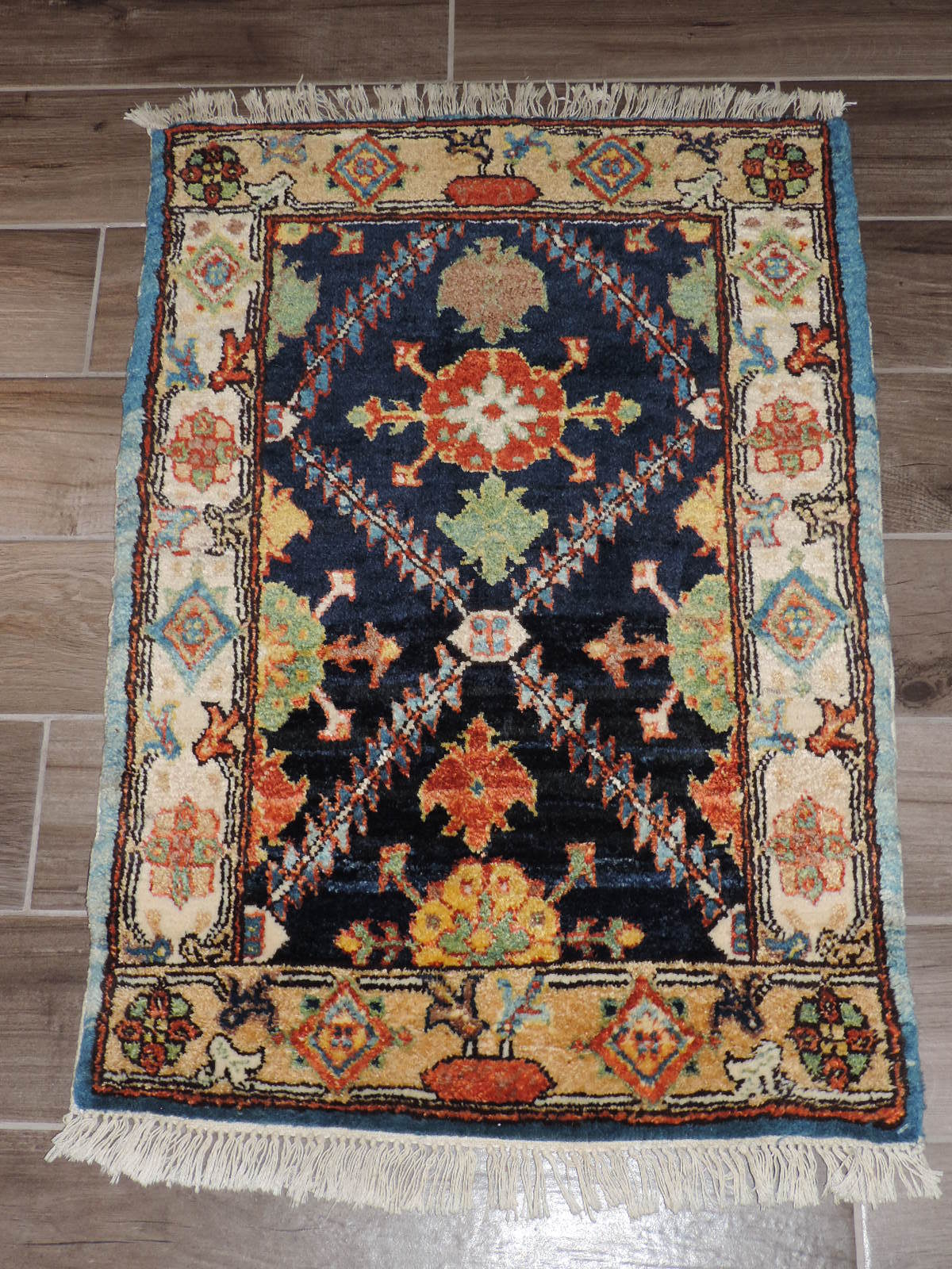 2x3ft. Afghan Exotic Semi Antique Chobi Wool Rug