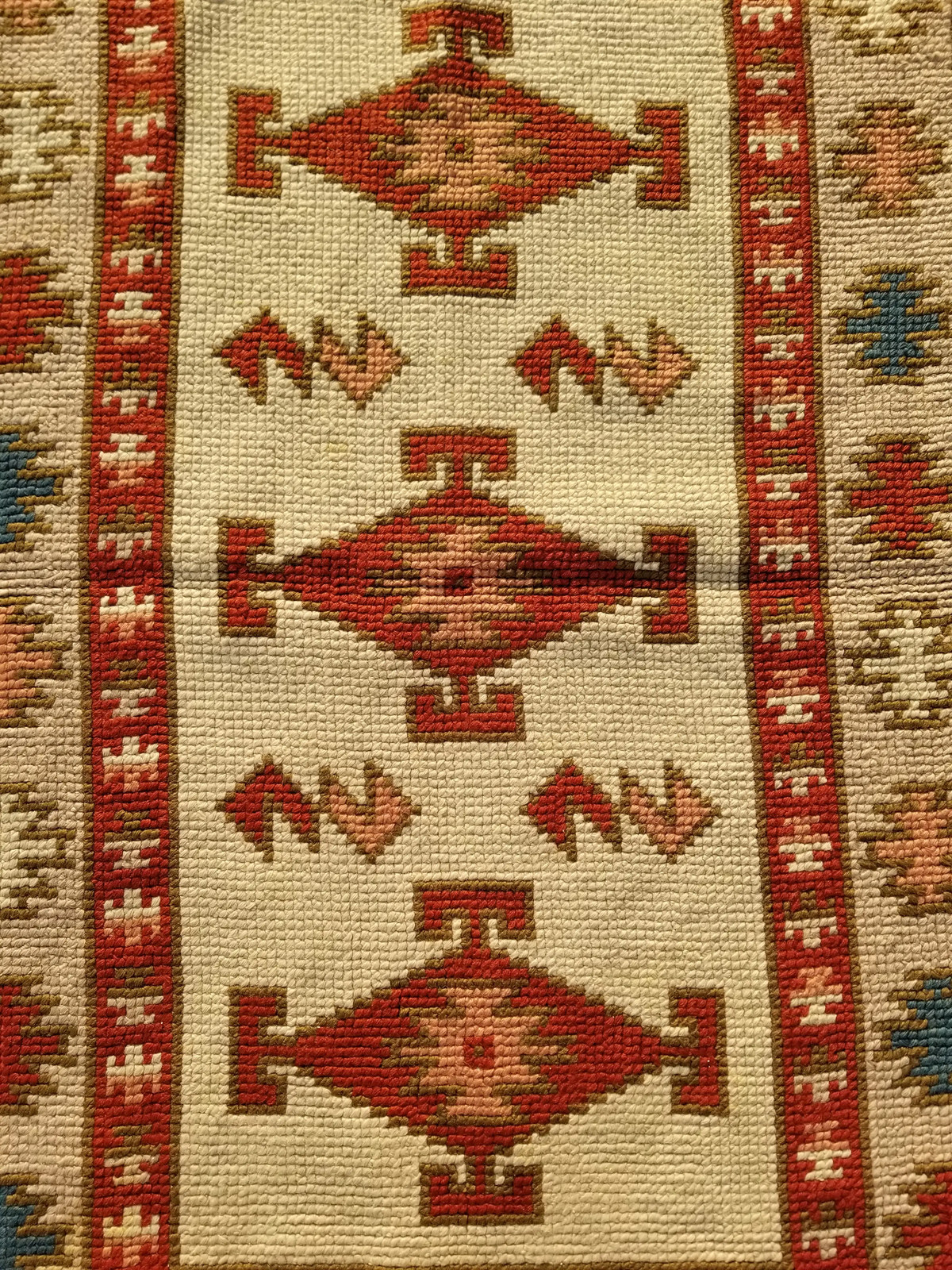 Vintage Traditional Handmade Turkish Wool Multicolor Kilim 4.0×2.4 ft