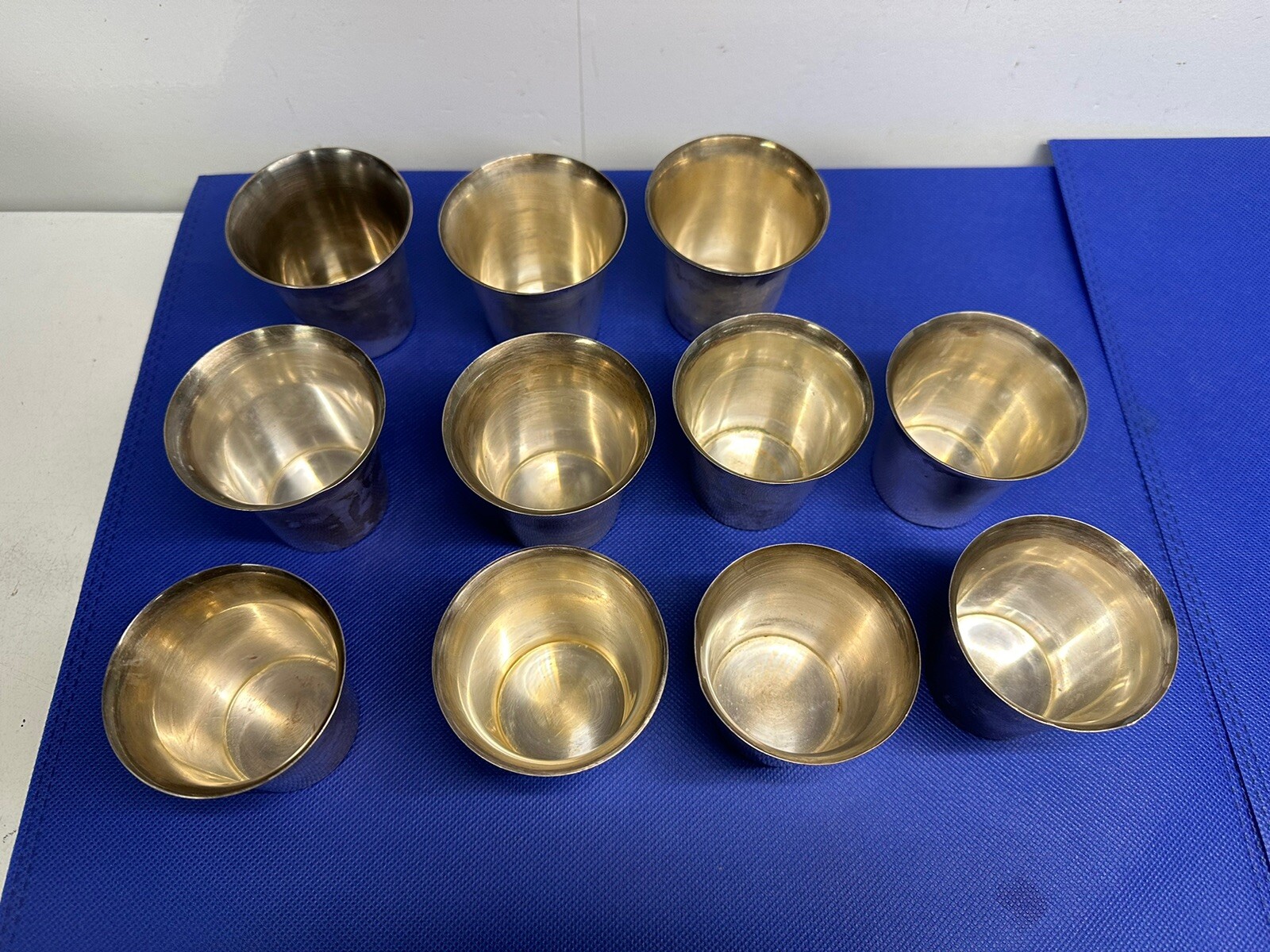 VINTAGE Stacking Jigger SILVER PLATED Shot Cup With Flared Edge with Hallmarks