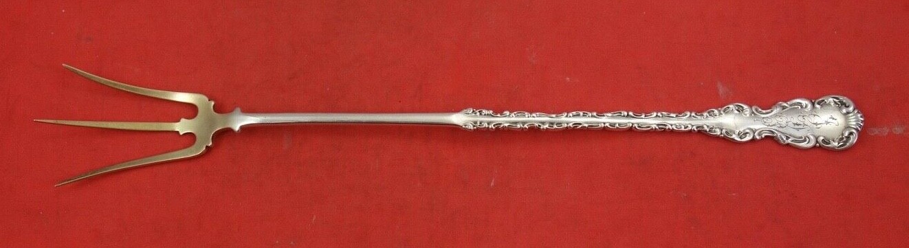 Louis XV by Whiting-Gorham Sterling Silver Lettuce Fork with Design 9″ Heirloom