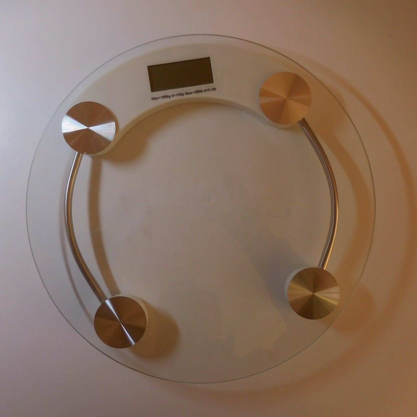 PN Electric Round Glass Metal Plastic Bathroom Scale Vintage N6859
