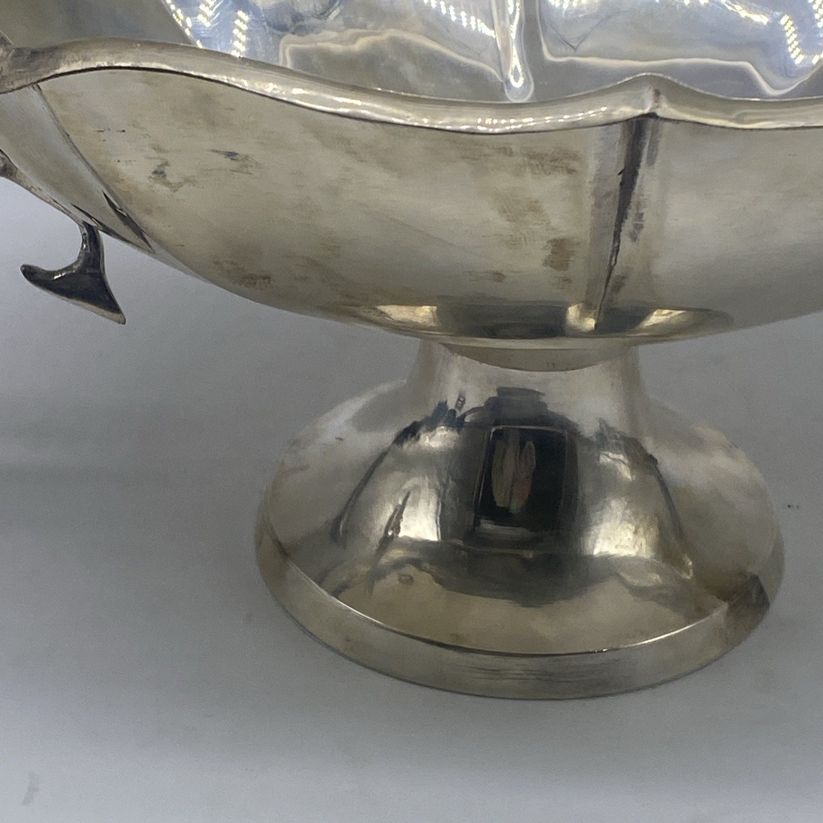 International Silver Company Large Compote Serpent Handles Silver Plate